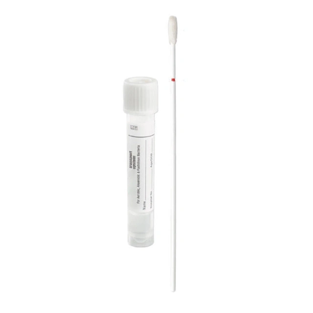 Virus Transport Medium Vtm with Throat Nylon Flocked Swab Sample Collection Flexible Handle Transport Applicator with Long Tube