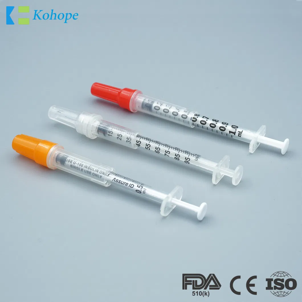 Disposable Medical Equipment Insulin Syringe with Fixed Needle 0.3ml for Wholesale