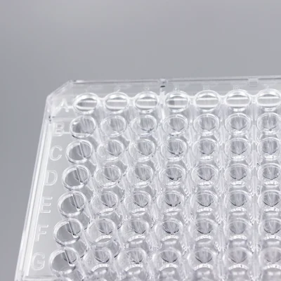 Placas de PCR transparentes de laboratorio de 96 pocillos, microplacas de PCR de 0,2 ml con la mitad