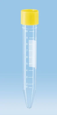 Material de laboratorio con tapón de rosca, tubo de centrífuga de 10 ml con fondo cónico