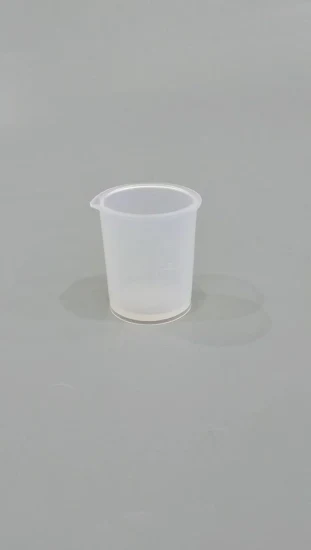 Vaso de precipitados FEP translúcido de 30 ml fácil de limpiar de laboratorio con escala